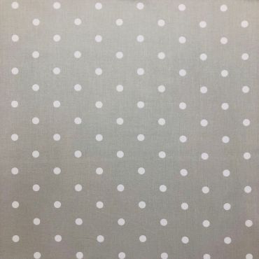 Crafting Quilting Cotton Fabric Grey Polka Dot