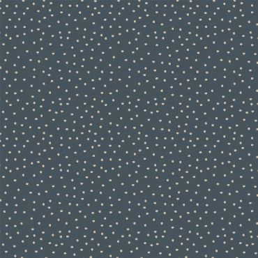 Small Spotty Navy Blue 100% Cotton Curtain Upholstery Fabric