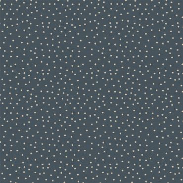 Small Spotty Navy Blue 100% Cotton Curtain Upholstery Fabric