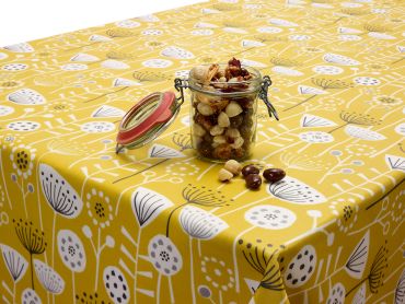 Bergen Ochre Yellow Oilcloth Tablecloth