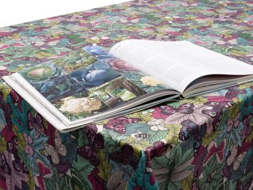 Green Duck Egg Dragonflies Bees and Cute Butterflies Oilcloth Wipe Clean Tablecloth