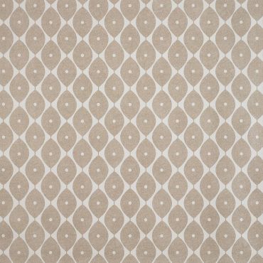 Taupe Geometric Ovals PVC Vinyl Wipe Clean Tablecloth