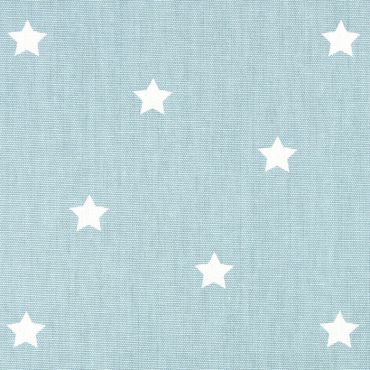 Twinkle Duck egg and White Star Oilcloth Wipe Clean Tablecloth