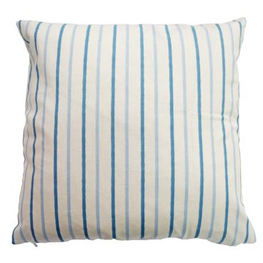 Walcott Blue Stripe Fabric Cushion Cover