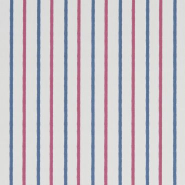 Red and White Stripe Cotton Fabric