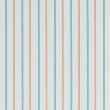 Red and White Stripe Cotton Fabric