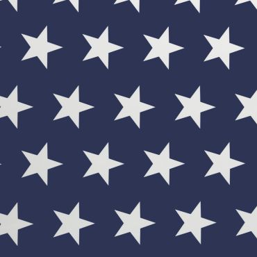 Royal Blue and White Large Star PVC Vinyl Wipe Clean Tablecloth