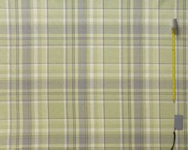 Green check curtain fabric deals