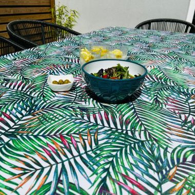 Chartwell Summer Multi Colour Outdoor/Indoor Water Repellent Tablecloth 144cm Wide