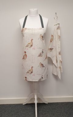 Natural Game Birds Apron and Optional Tea Towel Gift Set