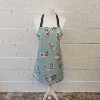 Duck Egg Chickens Oilcloth Wipe Clean Apron-Adult and Child Sizes