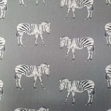 Grey Zebras Oilcloth Wipe Clean Set of 4/6/8 Placemats