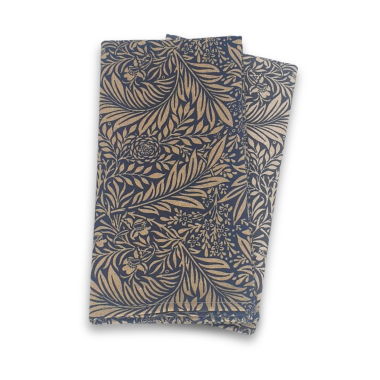 William Morris Larkspur Ebony 100% Fabric Napkin Set