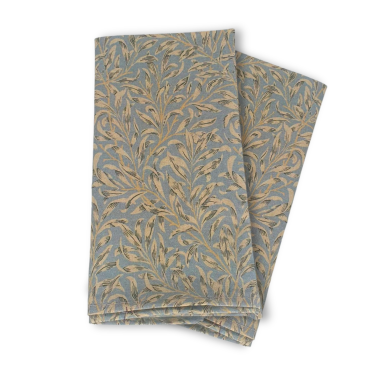 William Morris Willow Bough Grey 100% Fabric Napkin Set