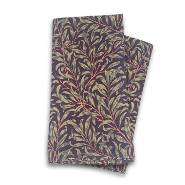 William Morris Willow Bough Damson 100% Fabric Napkin Set