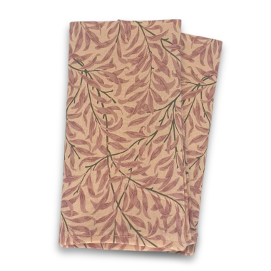 William Morris Willow Bough Rose Pink 100% Fabric Napkin Set