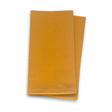 Plain Mustard Gold 100% Fabric Napkin Set