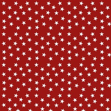 Red and White Little Random Star 100% Cotton Curtain Crafting Fabric