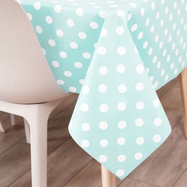 Duckegg Polka Dot PVC Vinyl Tablecloth