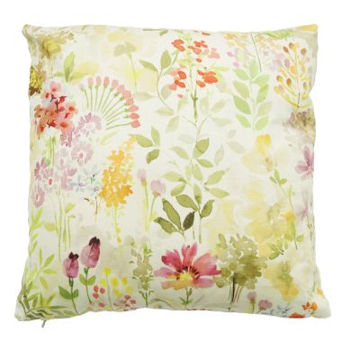 Aylesbury Autumn Watercolour Floral Fabric Cushion Cover