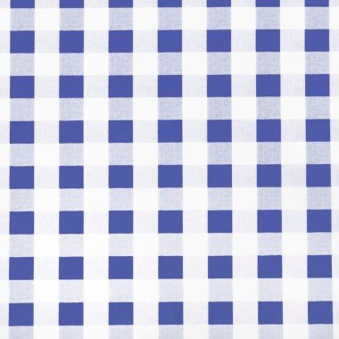 Blue and White Gingham Check PVC Vinyl Tablecloth