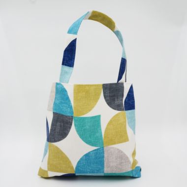 Duck Egg, Grey and Sage Green Circles Circles Tote Bag