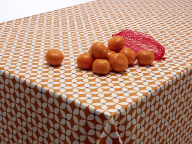 Marguerite Burnt Orange Scandi Wipe Clean Tablecloth
