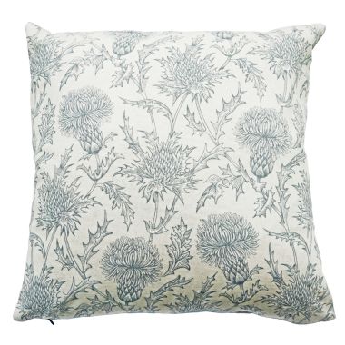 Carlina White Floral Fabric Cushion Cover