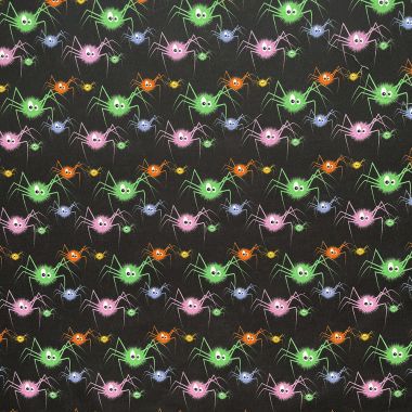 Scary Spiders Halloween Crafting and Quilting Cotton Fabric