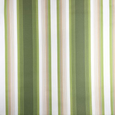 Outdoor Waterproof Fabric Woolacombe Olive Green and White Stripes