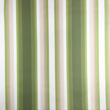 Outdoor Water Repellent Fabric Woolacombe Olive Green and White Stripes