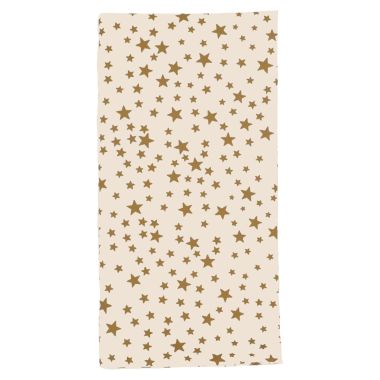 Cream & Gold Christmas Stars 100% Cotton Fabric Napkin