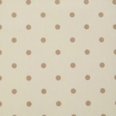 Dotty Natural Cream Taupe Polka Dot Oilcloth Tablecloth