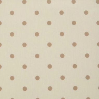 Dotty Natural Cream Taupe Polka Dot Oilcloth WITH BIAS-BINDING HEMMED EDGING Tablecloth