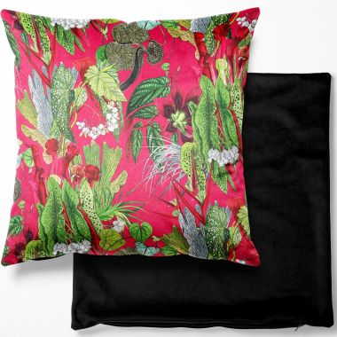 Exotic Cerise Velvet Cushion Cover