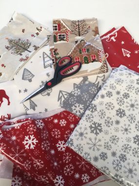 Christmas Oilcloth Offcuts Remnants Roll Ends