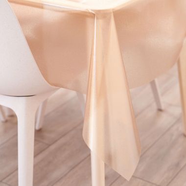 Copper Gold Sparkle Glitter PVC Tablecloth