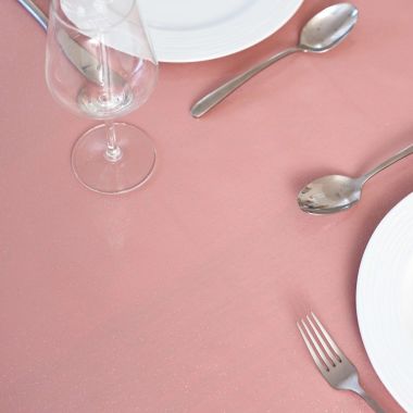 Pink Glitter PVC Vinyl Wipe Clean Tablecloth