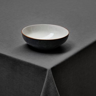 Plain Graphite Black Polycotton Fabric Tablecloth