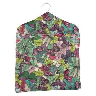 Green Dragonflies and Bees Wipe Clean Oilcloth Peg Bag 