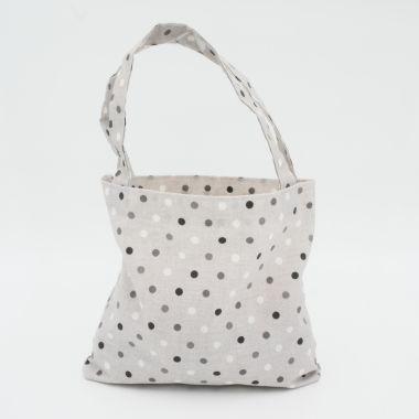 Grey Black and White Dotty Acrylic Tote/Lunch Bag