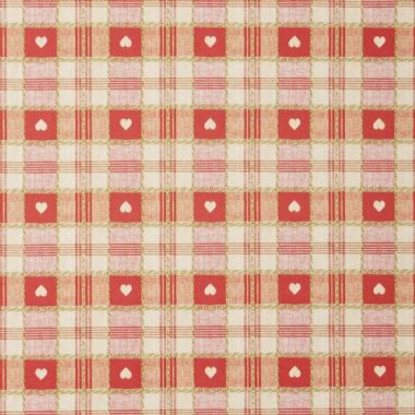 Red Heart Check PVC Vinyl Wipe Clean Tablecloth