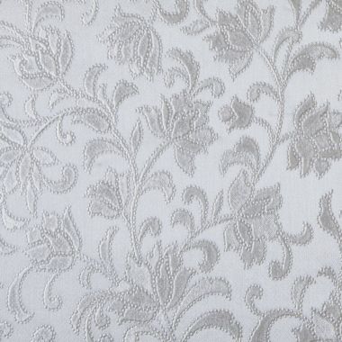 Silver Embossed Floral PVC Vinyl Tablecloth