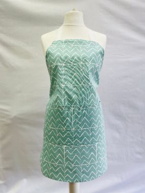 Duck Egg Zig Zags 100% Cotton Fabric Apron-Child and Adult Sizes Available