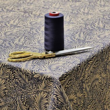 William Morris Larkspur Navy 100% Cotton Fabric Tablecloth