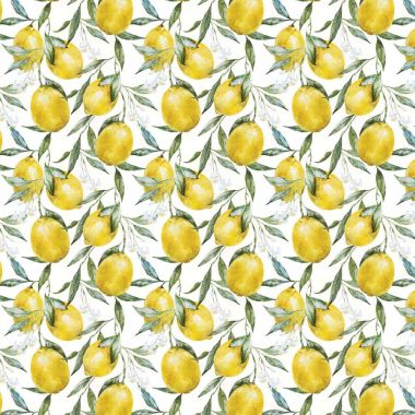 White and Yellow Lemons Crafting Quilting Cotton Fabric