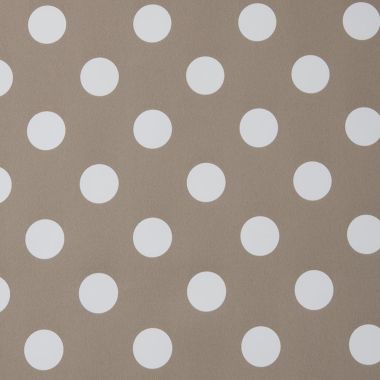 Dotty Light Brown/Beige Polka Dot PVC Vinyl Wipe Clean Tablecloth