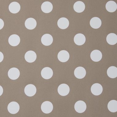 Dotty Light Brown/Beige Polka Dot PVC Vinyl Wipe Clean Tablecloth