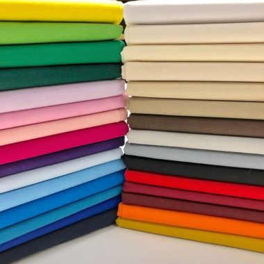 100% Cotton Fabric - 30 Different Colours-Perfect for Linings, Crafting, Facemasks