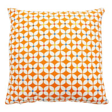 Orange Marguerite Fabric Cushion Cover